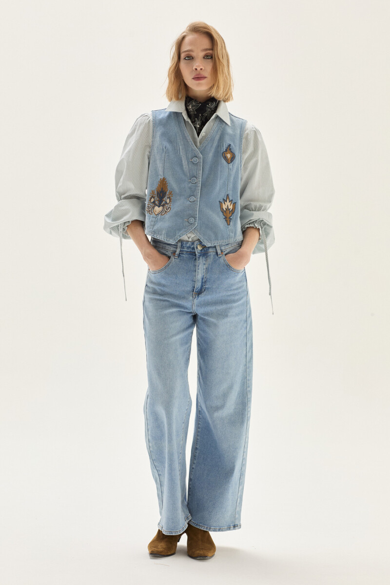 Chaleco Fields Celeste