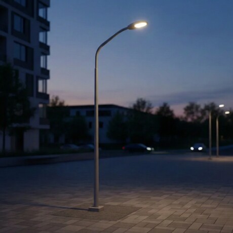 POLE6 Columna 6mt con Brazo Gris