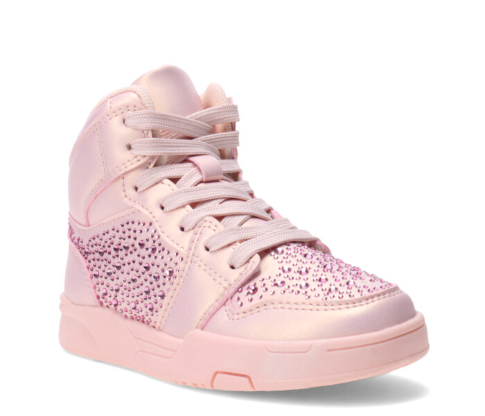Deportivo DIER tipo bota con apliques de brillos, Pink