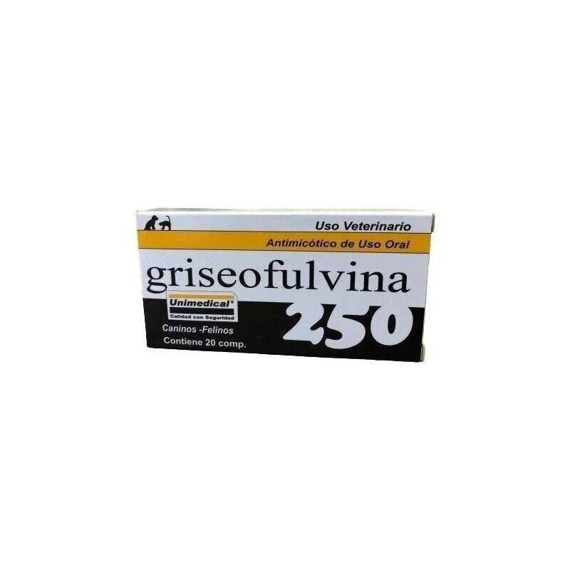 GRISEOFULVINA 250 X CAJA DE 20 COMPRIMIDOS GRISEOFULVINA 250 X CAJA DE 20 COMPRIMIDOS