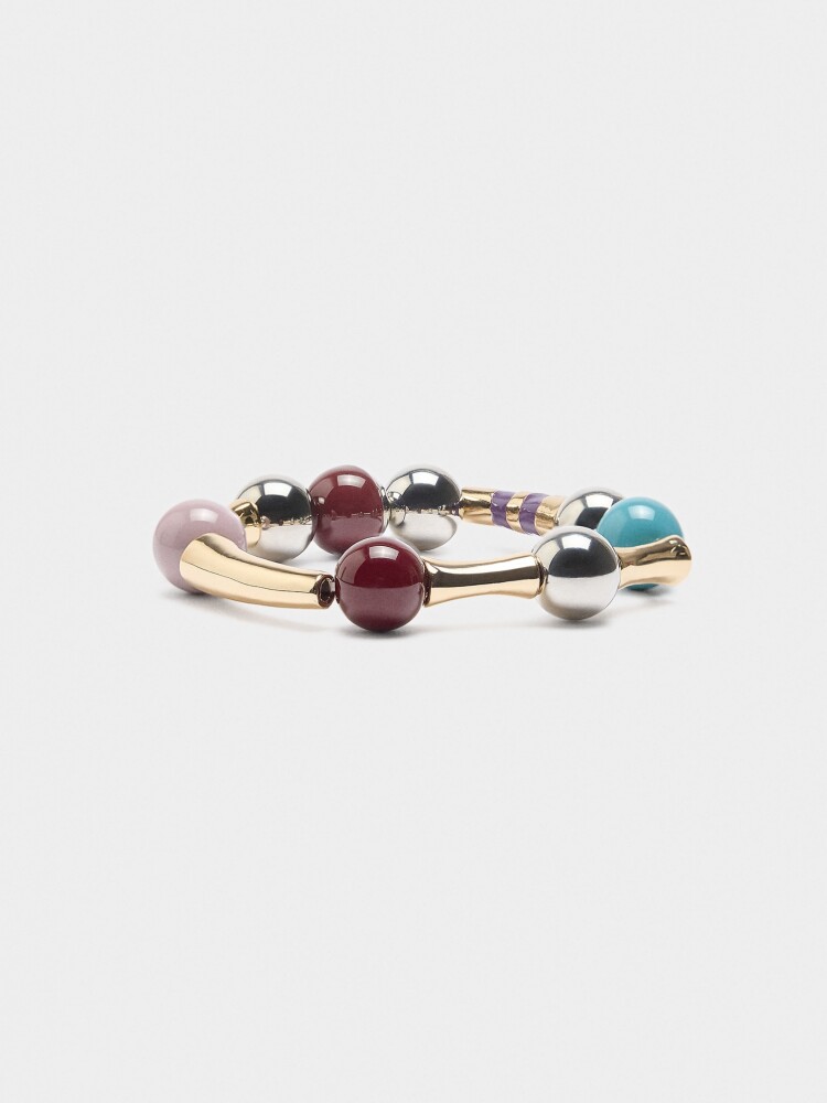 Pulsera Elástica De Cuentas Con Esmalte multicolor