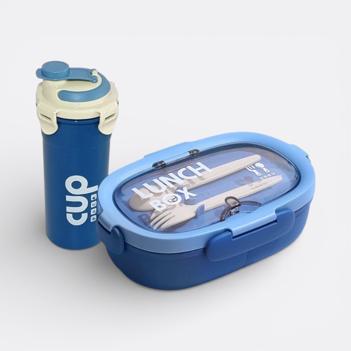 Set De Lonchera Escolar Completo - Azul 