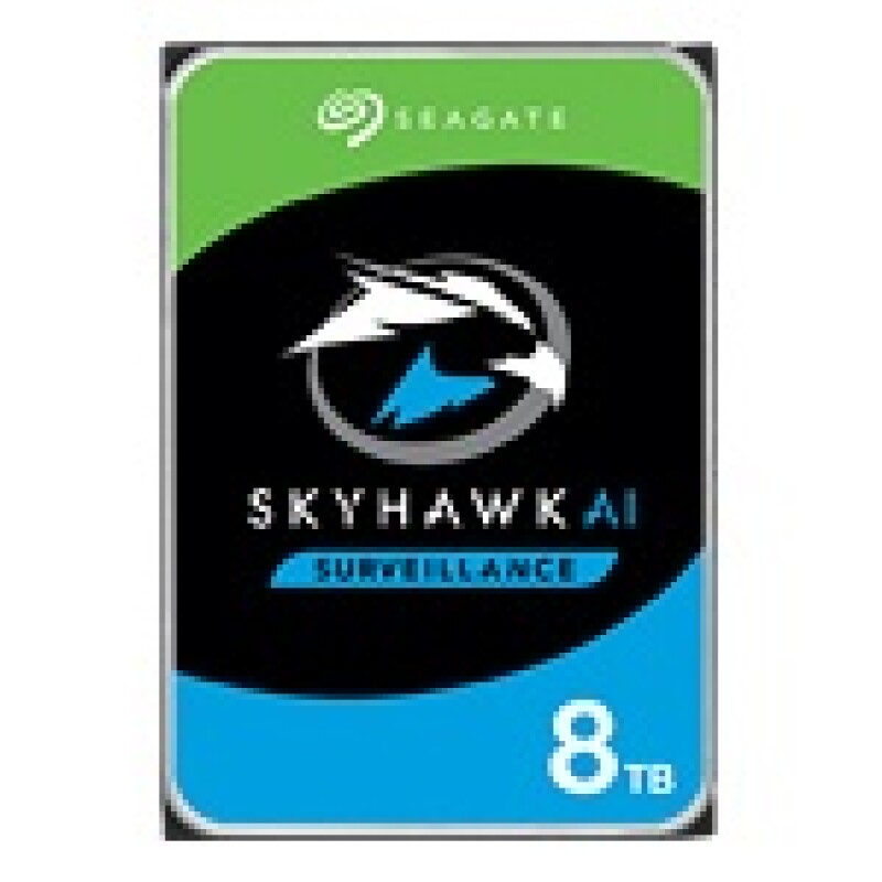 Seagate SkyHawk AI ST8000VE001 - Disco duro - 8 TB - interno - 3.5" - SATA 6Gb/s - búfer: 256 MB - con Recuperación de datos Sea Seagate SkyHawk AI ST8000VE001 - Disco duro - 8 TB - interno - 3.5" - SATA 6Gb/s - búfer: 256 MB - con Recuperación de datos Sea