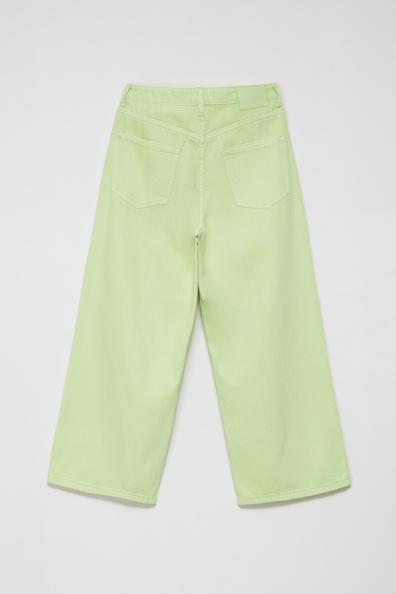 Pantalón de jean culotte Verde Claro