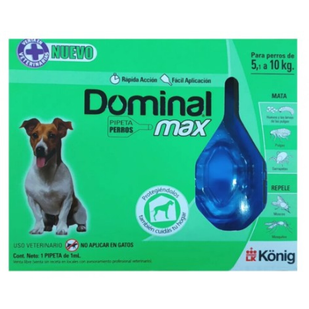 ANTIPARASITARIO KONIG DOMINAL MAX PERRO 5-10KG ANTIPARASITARIO KONIG DOMINAL MAX PERRO 5-10KG