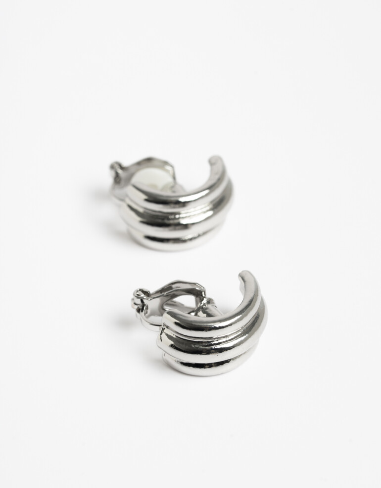 Aros Clips Metal Aros Clip Metal Bold Plateado - Plateado Rodio