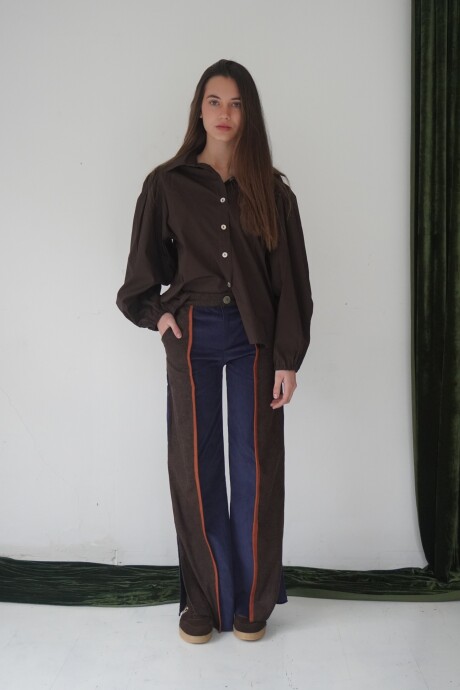 Tweed Pants Azul / Tweed Chocolate