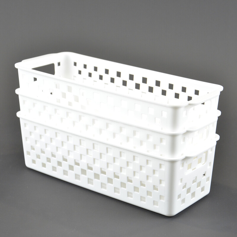 Set x3 Cesto organizador Quadratta calado P BLANCO