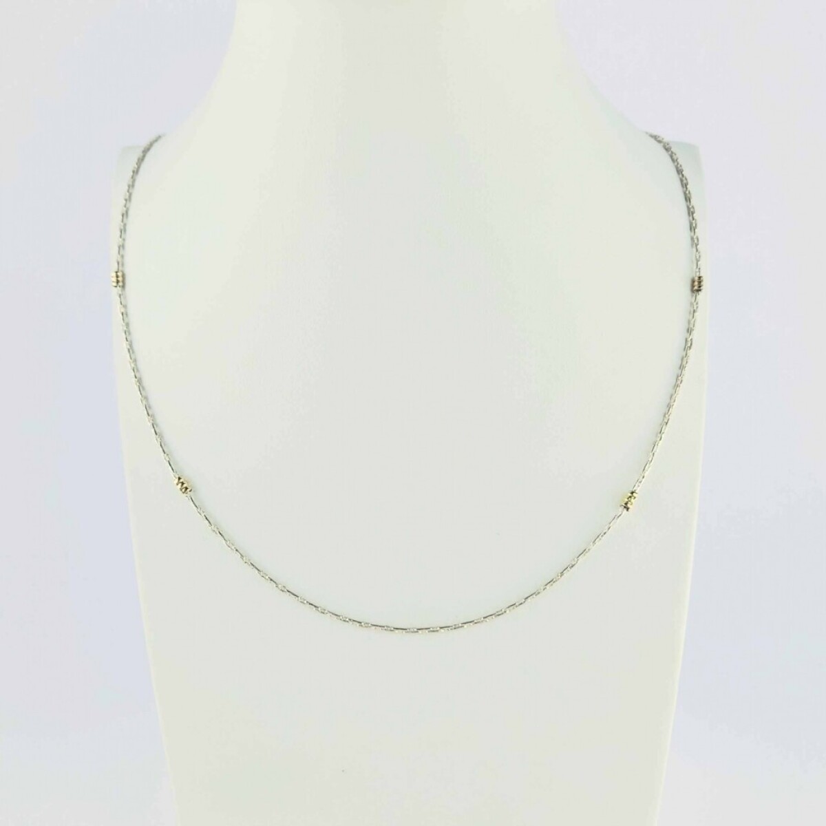 Gargantilla de plata 925 y Doublé en oro 18 kt - Largo 50 cm 