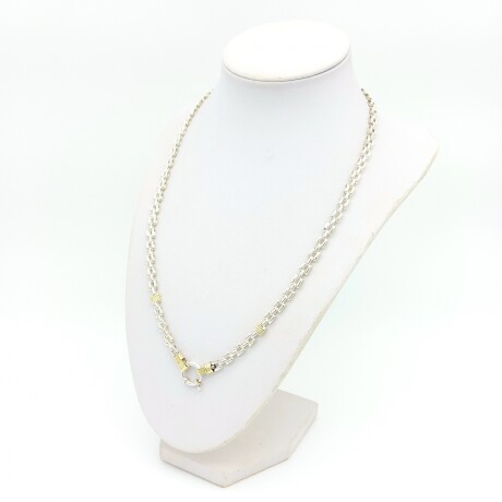 Gargantilla de plata 925 y double en oro 18 ktes, PANTER. Gargantilla de plata 925 y double en oro 18 ktes, PANTER.