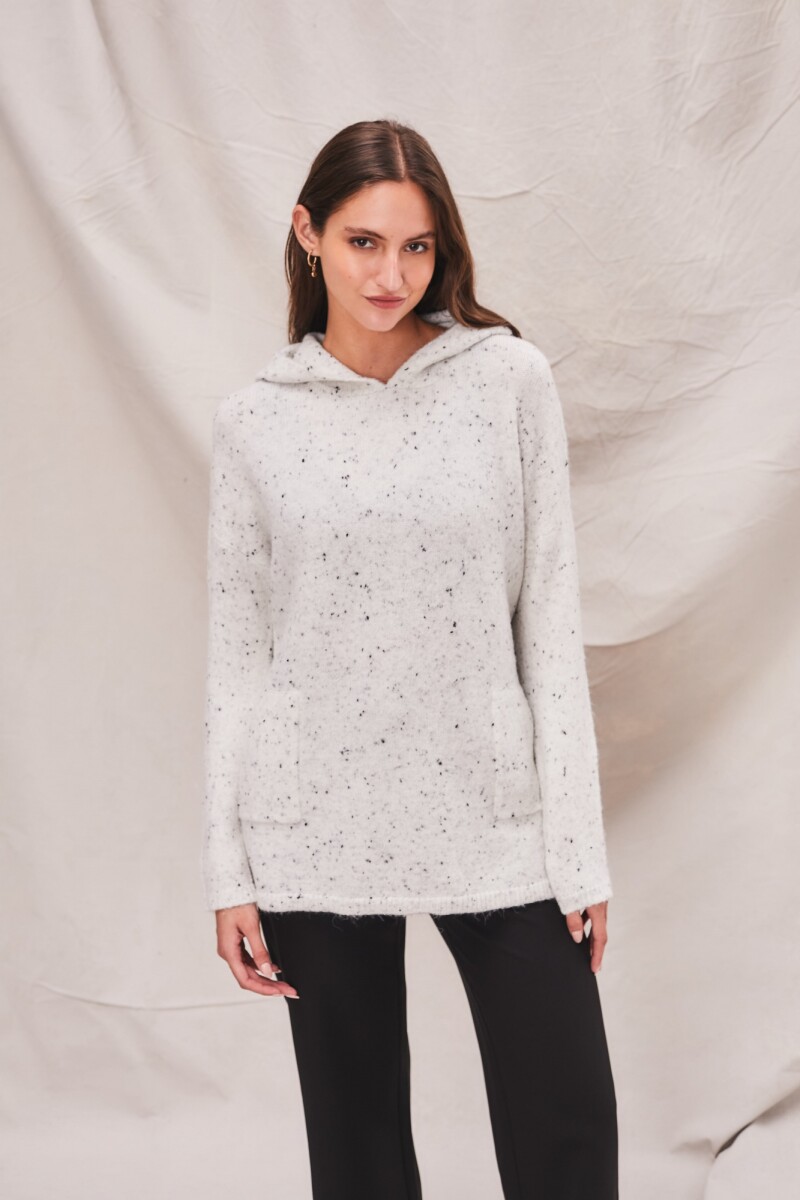 Sweater Capucha Bouttonne - Gris Melange 