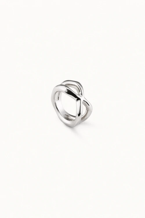 CROSSED PLATA / BLANCO