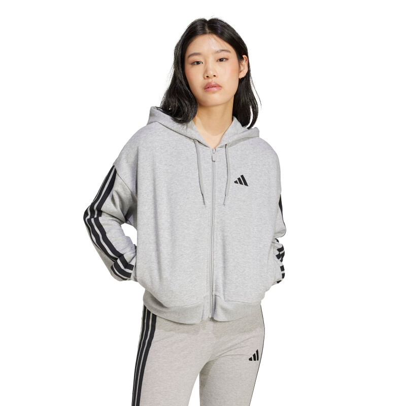 Campera de Mujer Adidas Gris - Negro