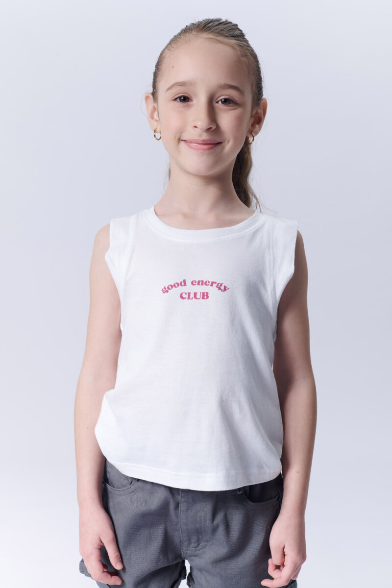 Musculosa básica Good Energy Blanca