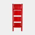 Escalera De 4 Escalones Antidezlisante Y Plegable Rojo