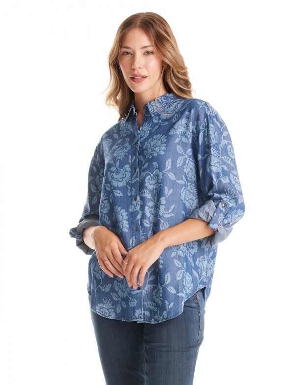 Camisa Lyocell Flores JEAN