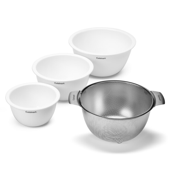 Cuisinart® JUEGO DE 4 PIEZAS DE TAZONES MEZCLADORES Y COLADOR N/A