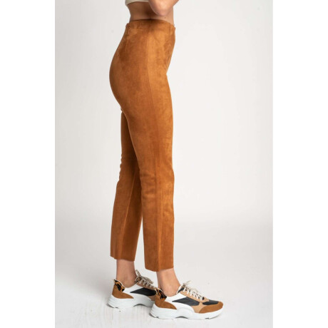 Pantalon Gamuza Cuero Vegano Camel