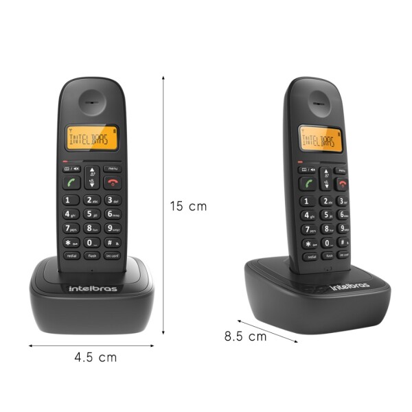 Telefono Inalámbrico Intelbras Ts2510 TELEFONO INTELBRAS INAL TS 2510 NEGRO