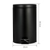 Tacho cesto de basura acero inoxidable 12L con tapa negro