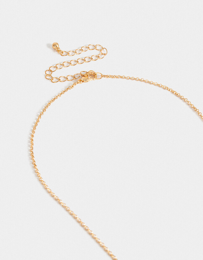 Collares Cortos Cerámica Collar Corto Multidijes Cerámica - Dorado