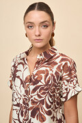 CAMISA ELVINA PRINTED Marron