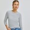 BLUSA ML FEM CINZA MESCLA