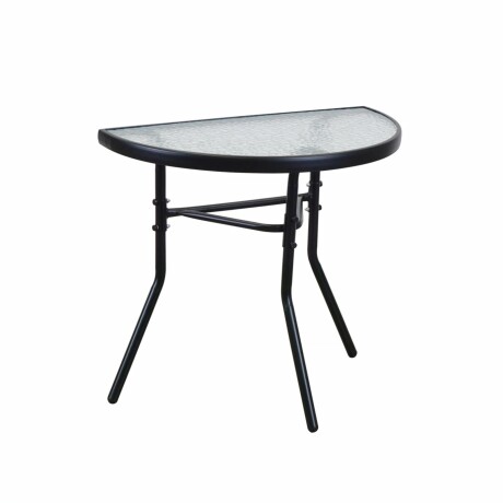 Mesa De Jardín De Vidrio Templado Esmerilado RUSTICO SC-090 - Negro Mesa De Jardín De Vidrio Templado Esmerilado RUSTICO SC-090 - Negro