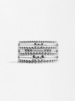 Conjunto De Pulseras Elásticas plateado
