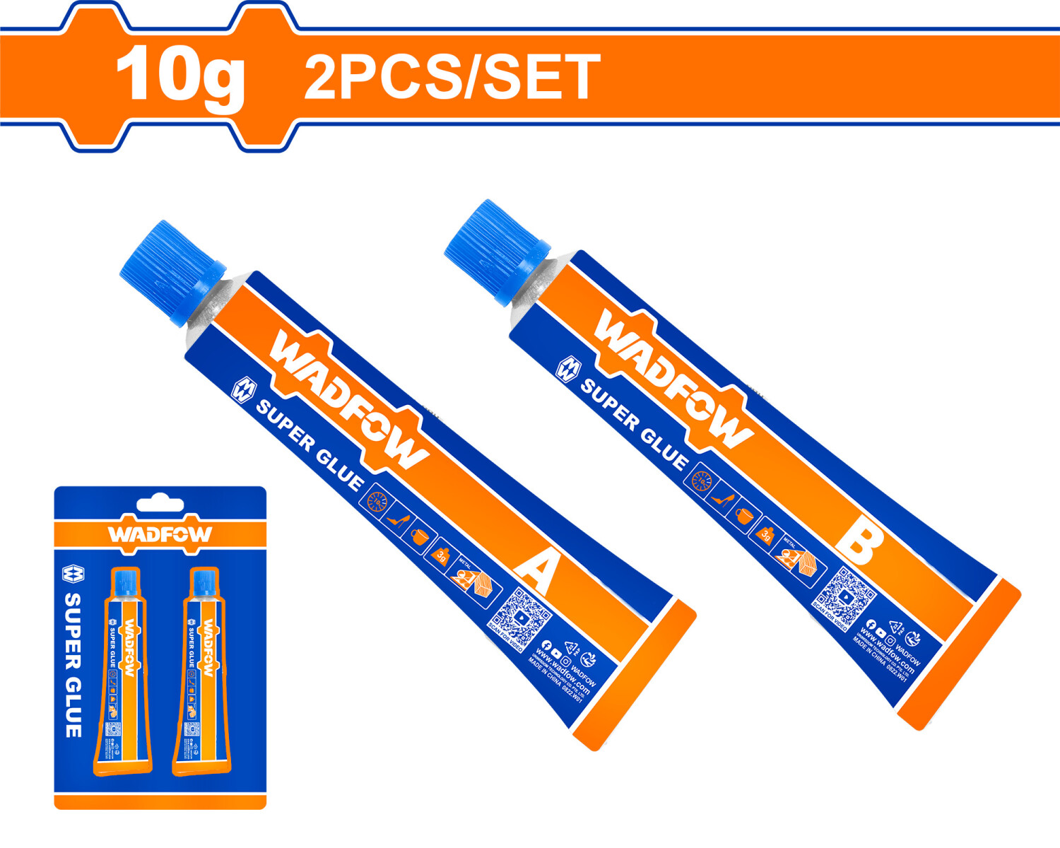 ADHESIVO EPOXI 10GR SET 2 COMPONENTES WADFOW WGX1K31 