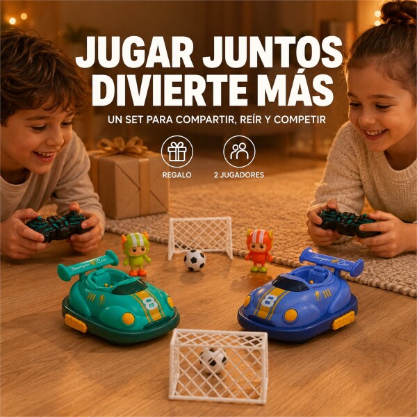 Set X2 Autos Chocadores a Control Remoto con Muñecos VERDE