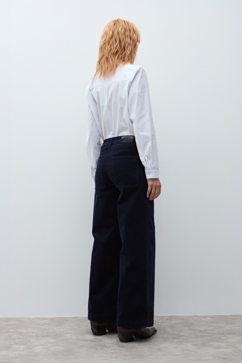 Pantalón Paulina de pana azul marino