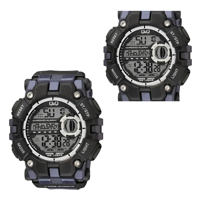 Reloj Digital Q&Q Resistente al agua Modelo G27A001VY Reloj Digital Q&Q Resistente al agua Modelo G27A001VY