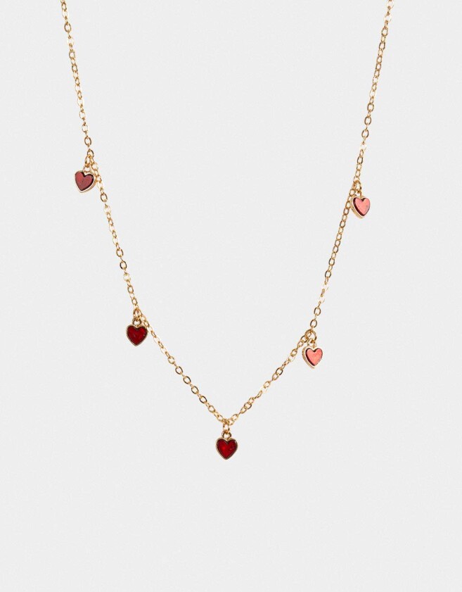 Collares Cortos Corazón Collar Corto Multi Dije Corazón - Dorado