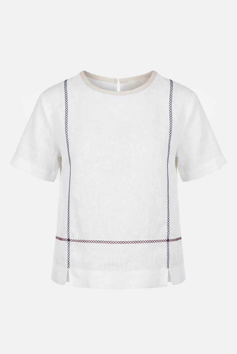 BLUSA LINO CRUZ - BLANCO 