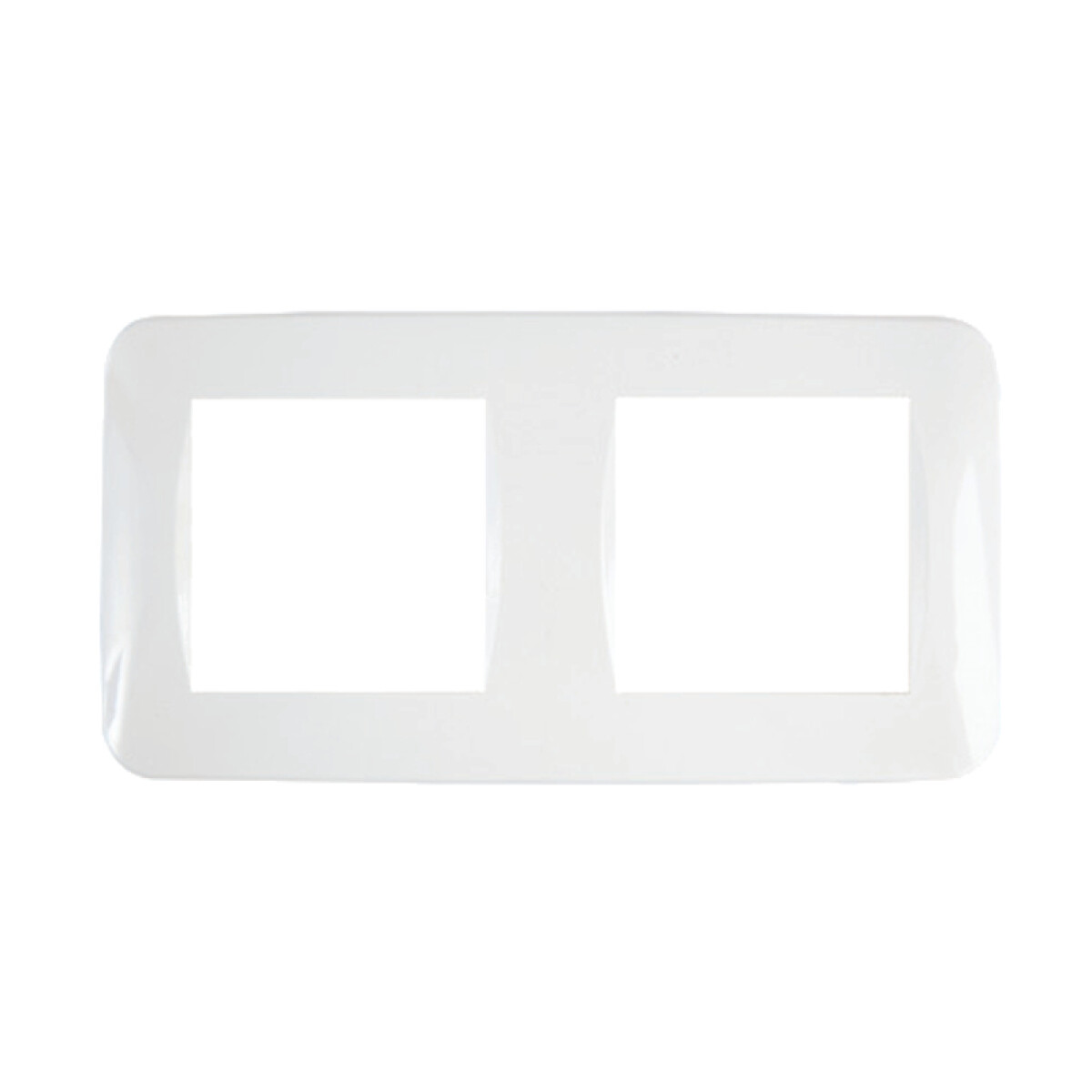 Plaqueta p/2 + 2 módulos, blanco - Mini Reggio - M46914 