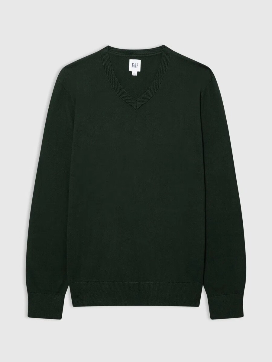 Buzo Algodòn Escote V Hombre - Essex Green 702 