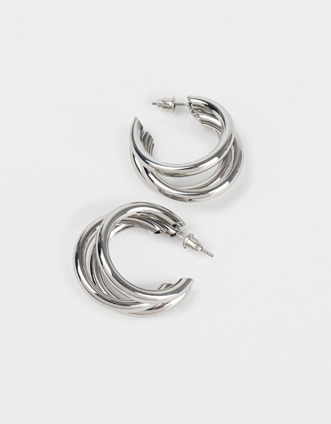Aros Argollas De metal Argollas De Metal - Plateado