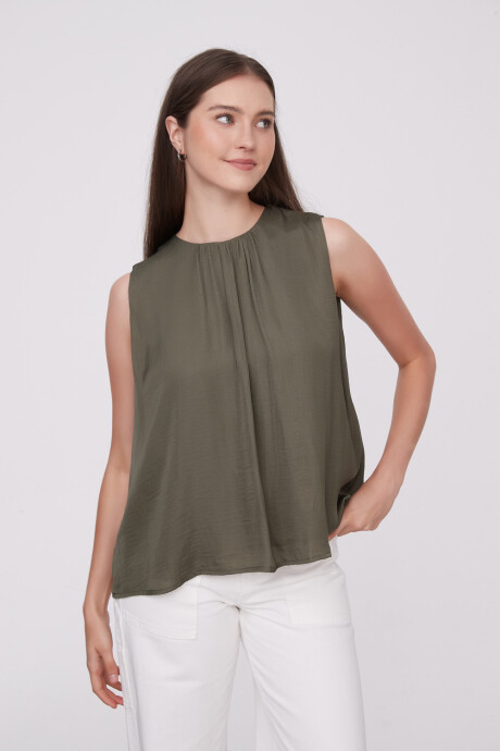 Blusa Melma Verde Oliva Oscuro