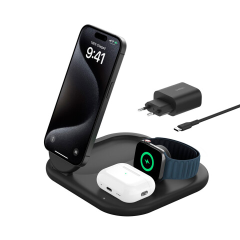 Belkin Cargador Inalambrico 3 en 1 - Black Belkin Cargador Inalambrico 3 en 1 - Black