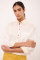 CAMISA AZAR CROCHET Blanco