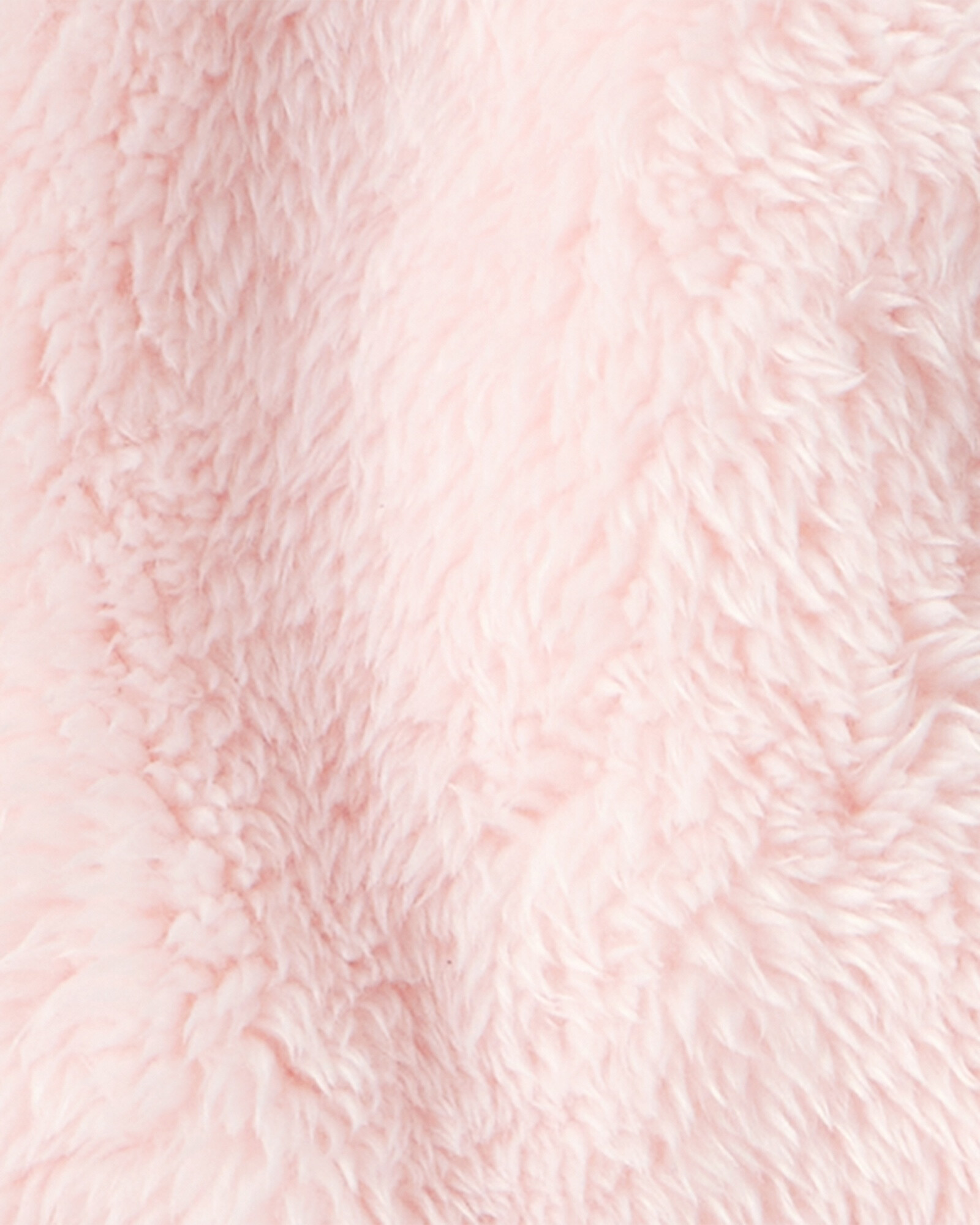 Campera de sherpa, con capucha, rosada Campera de sherpa, con capucha, rosada