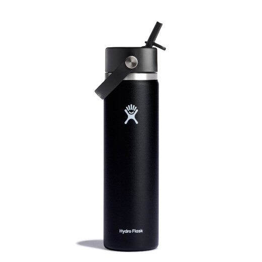 Botella Hydro Flask 24 OZ Wide Straw Cap - Negro Botella Hydro Flask 24 OZ Wide Straw Cap - Negro