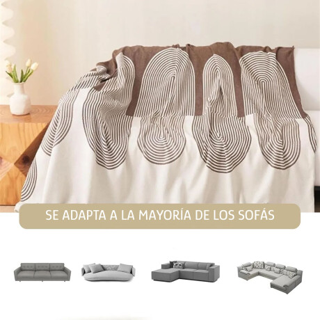 Cobertor Protector Funda Cubre Sillón Sofá Reversible 1.8x2M Marrón