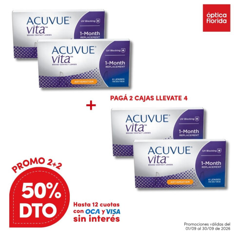 Acuvue Vita Torico - PROMO 4 Cajas Acuvue Vita Torico - Promo 4 Cajas