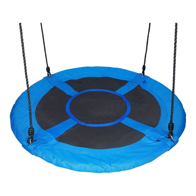 Hamaca redonda 1 m acero y malla Azul