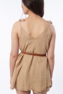 VESTIDO CORTO Beige