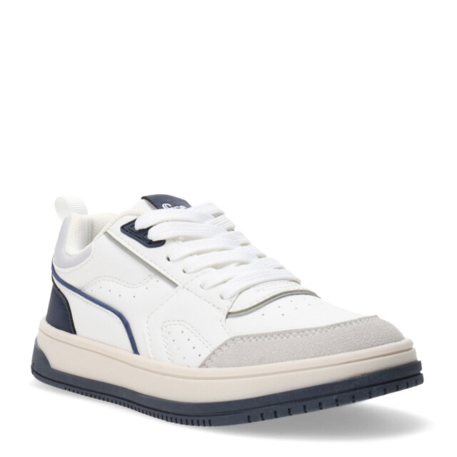 Championes de Niño Croco Kids Alquezar Blanco - Azul Marino