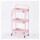 Carro Plegable Organizador Multiuso 3 Estantes Con Ruedas Rosa