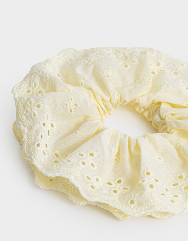 Skunzies XL Scrunchie Broderie - Amarillo Claro